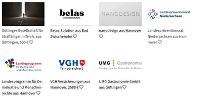 Übersicht der Spenber